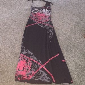 COOGI long maxi dress one shoulder strap